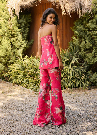 Bloom fuchsia tube jacket with pants