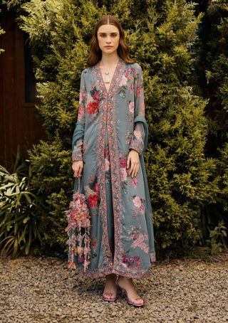 Luna powder blue kurta set