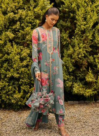 Arden sage green kurta set