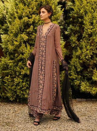 Celine black kurta set