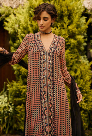 Celine black kurta set