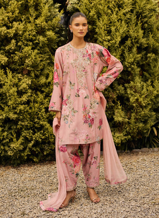 Nora dusky pink kurta set