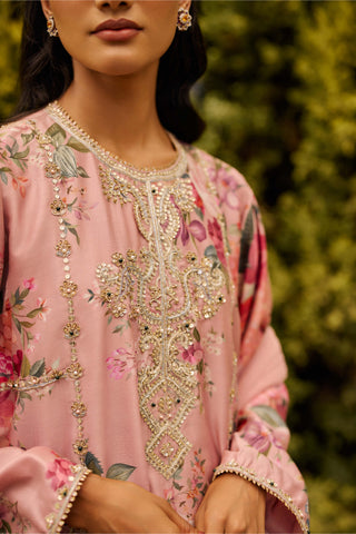 Nora dusky pink kurta set