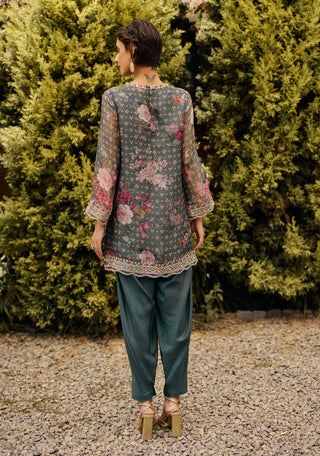 Belle sage green kurta set