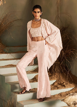 Lily ice pink embellished kaftan set