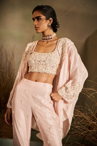 Lily ice pink embellished kaftan set