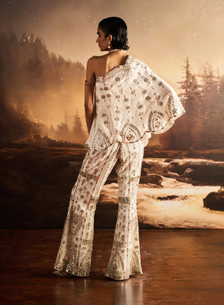Sienna ivory mirror cape pant set
