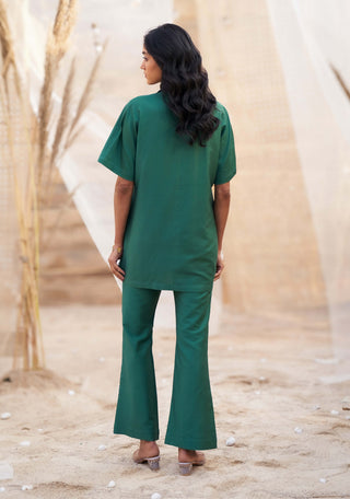 Green leaf tunic and pants