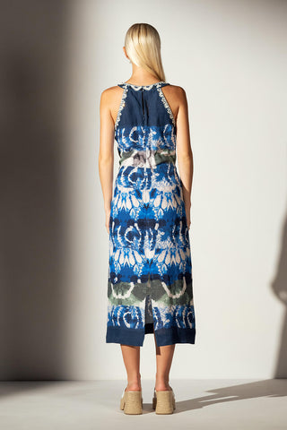 Ranna Gill-Andy Embroidered Halter Midi Dress-INDIASPOPUP.COM