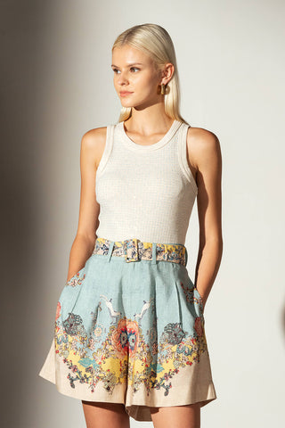 Ranna Gill-Cosima Multicolor Shorts-INDIASPOPUP.COM