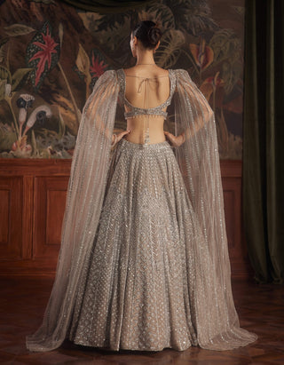 Regal gray lehenga set