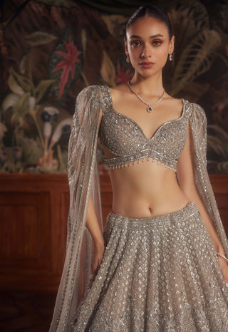 Regal gray lehenga set