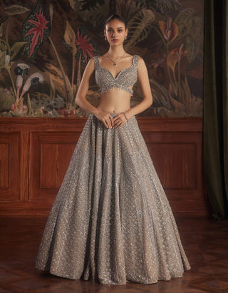 Regal gray lehenga set