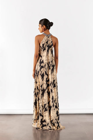 Hazel halter printed dress