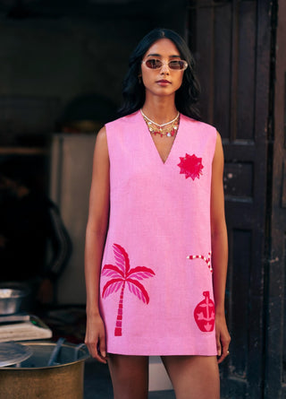 Pink city short dress