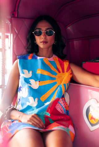 Kota multi print short dress