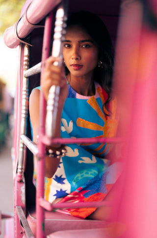 Kota multi print short dress