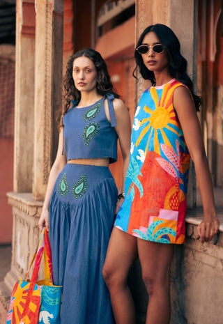 Kota multi print short dress