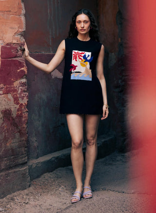 Sahara black night short dress