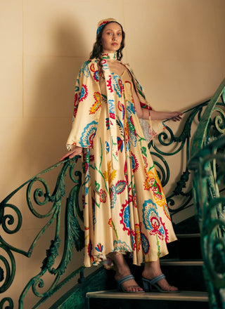 Sanganer multi print strappy dress