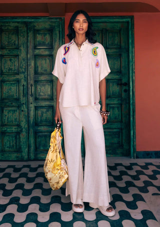 Matka cream shirt with trousers