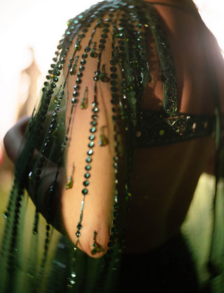 Emerald elan emerald green lehenga set