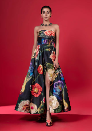 Night Bloom Embroidered Gown by Siddhartha Bansal, available on Indiaspopup.com