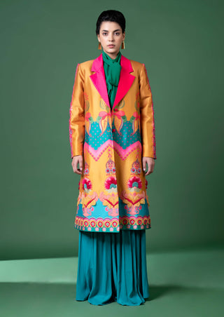 Day bloom embroidered coat and pant