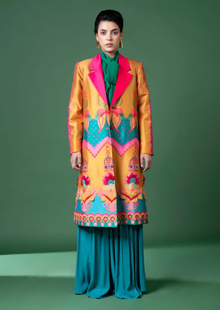 Day Bloom Embroidered Coat And Pant by Siddhartha Bansal, available on Indiaspopup.com