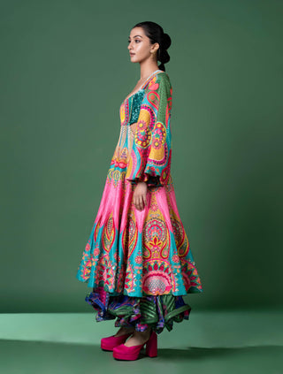 Day Bloom Embroidered Dress by Siddhartha Bansal, available on Indiaspopup.com