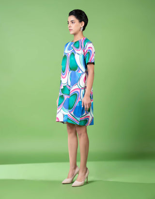 Murano Glass Art Embroidered Dress by Siddhartha Bansal, available on Indiaspopup.com