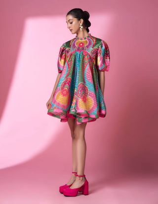 Day Bloom Embroidered Doll Dress by Siddhartha Bansal, available on Indiaspopup.com