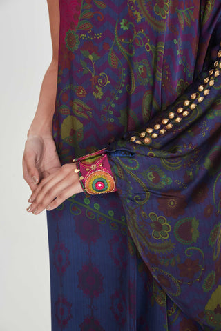 Zeba midnight blue one-shoulder dress