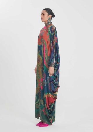 Parizad multicolor one-shoulder dress