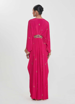 Gulnaz rani pink belt kaftan