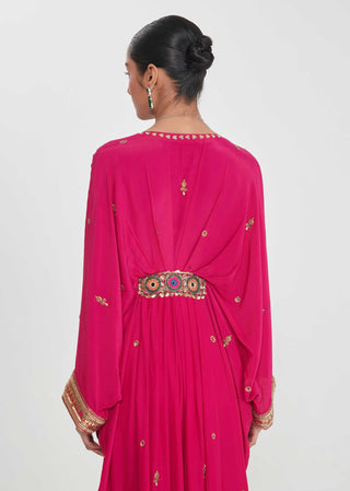 Gulnaz rani pink belt kaftan