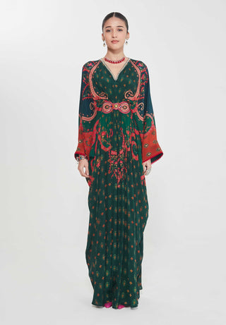 Zareen nori green belt kaftan