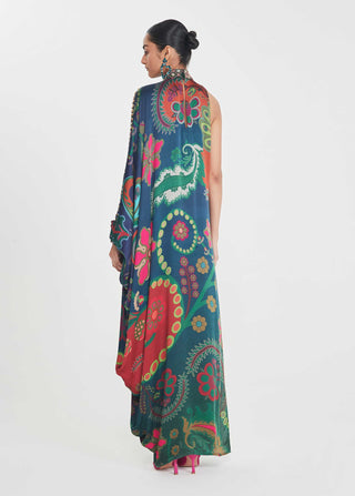 Parizad multicolor one-shoulder dress