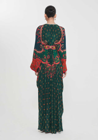 Zareen nori green belt kaftan