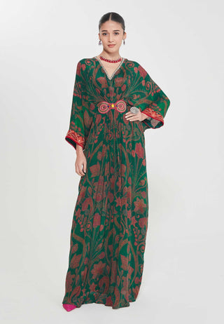 Heena green belt kaftan
