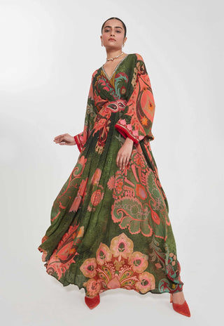 Firdous barsaat green belt kaftan