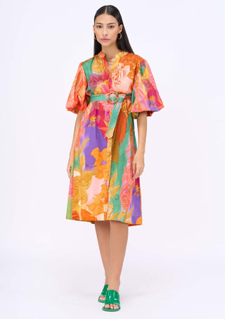 Escape printed shirt dress