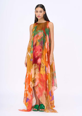 Breeze printed handkerchief dress