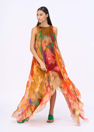 Breeze printed handkerchief dress