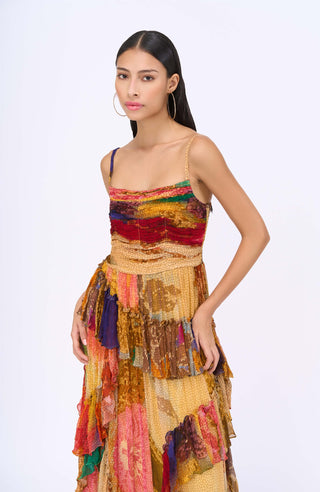 Paradise Chiffon Maxi Dress by Siddhartha Bansal, available on Indiaspopup.com