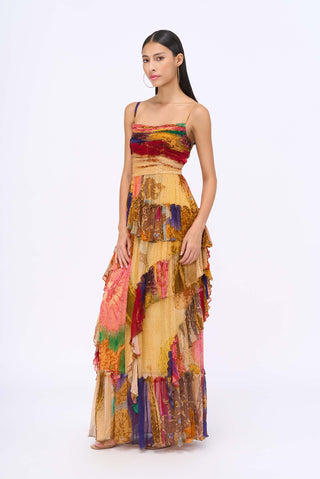 Paradise Chiffon Maxi Dress by Siddhartha Bansal, available on Indiaspopup.com