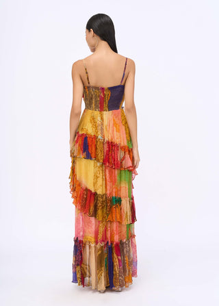 Paradise Chiffon Maxi Dress by Siddhartha Bansal, available on Indiaspopup.com