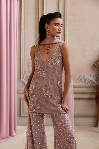 Champagne rose kurta and pants set