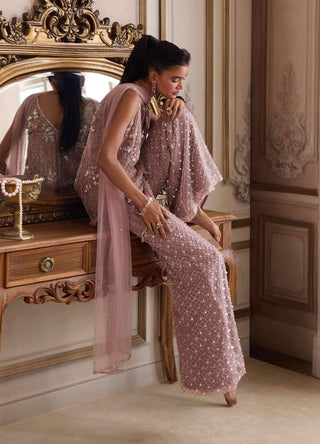 Champagne rose kurta and pants set