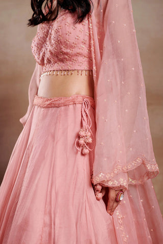 Aphrodite dark pink lehenga and shrug set